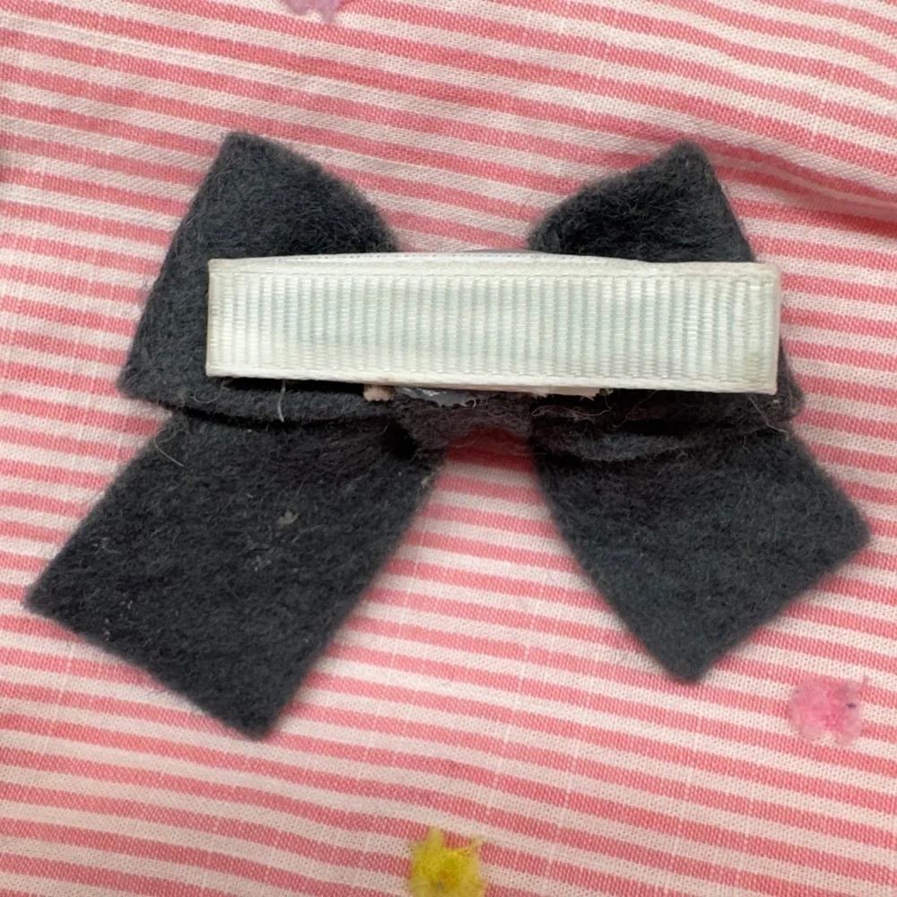 Navy Felt Hair Bow